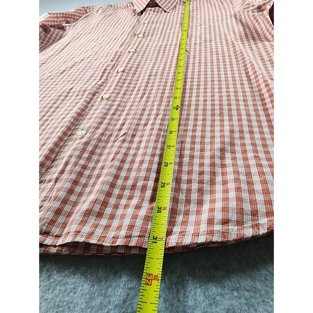 Peter Millar Men's Dress Shirt, Size L, Red Plaid, Long Sleeve, Button Up - Picture 5 of 5